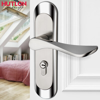 

Hutlon stainless steel door lock home door lock indoor bedroom solid wood door lock three piece set JZ-00-08B