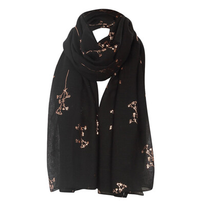 

Gobestart Women Fashion Women Ladies Scarf Leaves Wrap Silk Shawl Travel Scarves