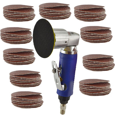 

1pc Polishing Machine 100pcs 2 Inch Air Angle Sandpaper Disc Sander Grinder