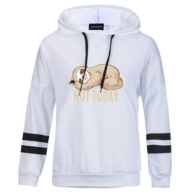 

New Autumn And Winter Women Teen Girls Casual Hoodies Sloth Printed Hooded Sweatshirt Pullover Tops
