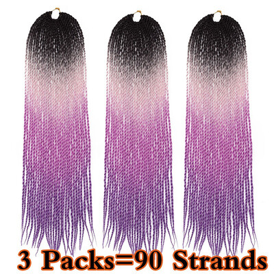 

3 Packs Befunny Senegalese Twist Crochet Hair Braids Small Havana Mambo Twist Crochet Braiding Hair Hairstyles For Women
