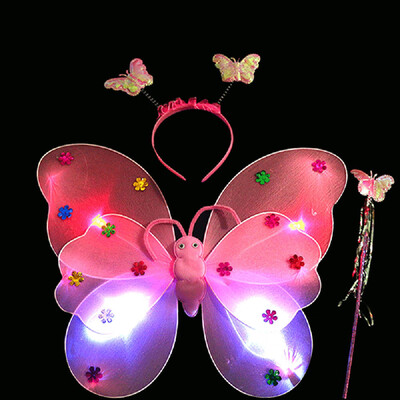 

〖Follure〗3pcsSet Girls Led Flashing Wing Wand Headband Costume Toy