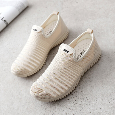 

White shoes women 2019 summer breathable summer mesh Joker Korean version of the new mesh a pedal soft bottom mesh shoes