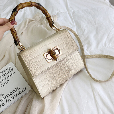 

Summer bag handbags new 2019 Korean version of the wild shoulder slung fashion portable crocodile pattern retro Kelly bag