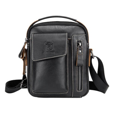 

BULLCAPTAIN Casual Men Leather Sling Messenger Bag Shoulder Crossbody Bags