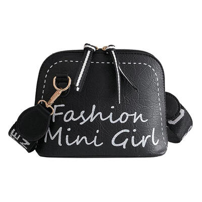 

Women Crossbody Bag PU Leather Shell Wide Shoulder Strap Messenger Bags