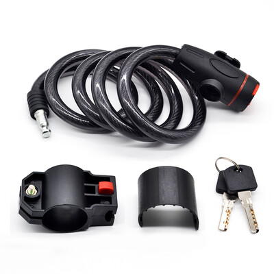 

Bowonik bicycle lock anti-theft long anti-hydraulic Jingdong childrens electric bicycle lock from electric car lock mountain bike camp cable lock with key black