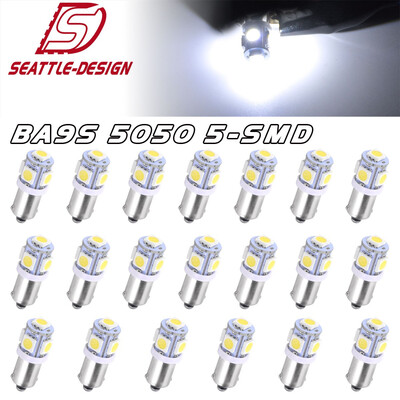 

20Pcs Cool White BA9S T10 5SMD Interior Turn Signal Corner LED Light Bulbs T4W
