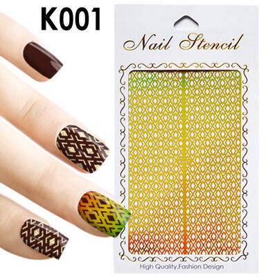 

Toponeto 1Pc Irregular Hollow Nail Art Vinyls Stencil Stickers Manicure