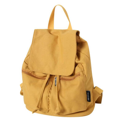 

Canvas Backpack Shoulder School Bag for Teen Girl Women Pure Color Rucksack