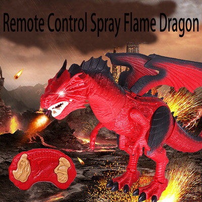 

Tailored Remote Control Walking Dinosaur Toy Fire Breathing Water Spray Christmas Gift BU