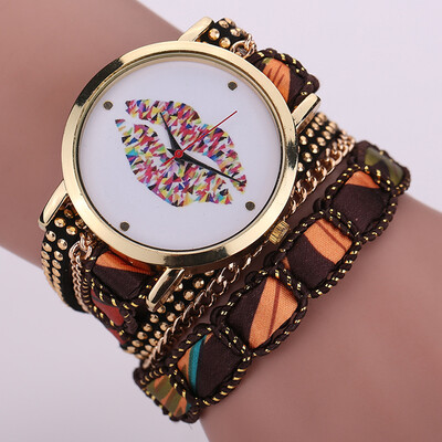 

Lip dial ladies ethnic watch