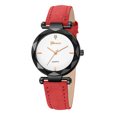 

Geneva Women Watches Scale Irregular Dial Ladies Quartz Wristwatch High Quality Leather Strap Casual Clock Gift Montre Femme
