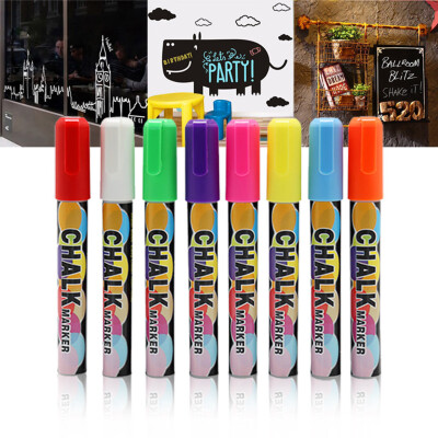 

Siaonvr Lquid Chalk Pens Msrker Reversible Neon Colours Whiteboard Wipe Clean 6mm 6PCS