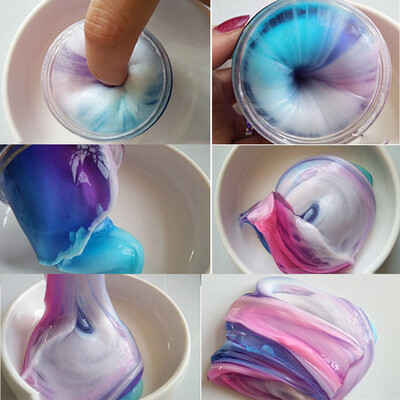 

Siaonvr Beautiful Color Mixing Cloud Slime Squishy Putty Scented Stress Kids Clay Toy