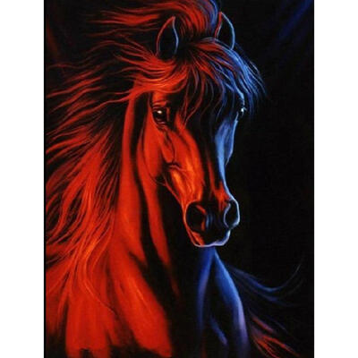

DIY Diamond Painting Horse Cross Stitch Rhinestone Embroidery Needlework