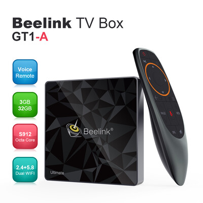 

Beelink GT1 - A Android 71 S912 Octa Core 3GB 32GB 24GHz 58GHz 1000Mbps BT 4K Smart TV Box with Voice Remote Control Google