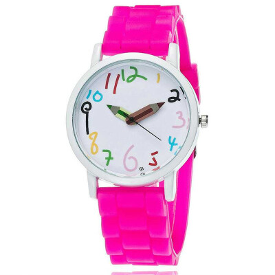 

Fashion paint quartz watch explosion models silicone pencil watch white oil shell childrens watch