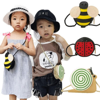 

Cute Kid Girl Handbag Cute Bee Shoulder Bag Wallet PU Leather Messenger Crossbody Bag