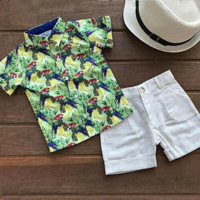 

UK 2PCS Toddler Baby Boy Gentleman Tops T-shirt Short Pants Outfits Set Clothes