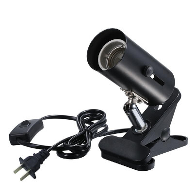 

85-265V 300W UVB Pet Light Holder Clamp Lamp Fixture Solid Ceramics Socket&Iron Shell 360° Adjustable Habitat Lighting&Cer