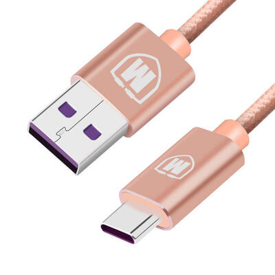 

Durable Nylon Braided USB To Type-C 5A Fast Charging Data Cable For Mobile Phones-2m
