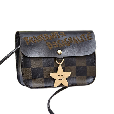 

Shoulder Square Bag Star Smile Face Sequin Small Messenger Bag Ladies Korean Letter Print Mobile Phone Packet