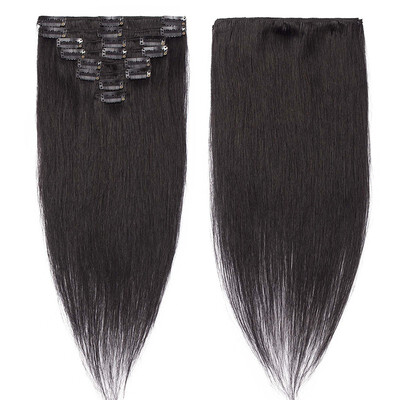 

100 Remy Hair Clip in Hair Extensions Human Hair Length 8 Pcs 18 Clips Full Straight Human Hair Extensions Soft Silky