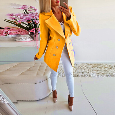 

Women Long Sleeve Overcoat Trench Coat Autumn Winter Warm Formal Outwear Parkas