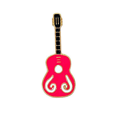 

Cute Cartoon Tape Guitar Metal Brooch Denim Jacket Pin Badge Fashion Jewelry