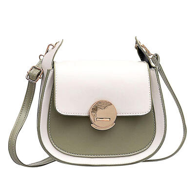

Hit Color Shoulder Handbags PU Leather Women Flap Crossbody Saddle Bags