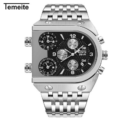 

TEMEITE Men Fashion Metal Watch Waterproof Business Quartz Wrist Watch