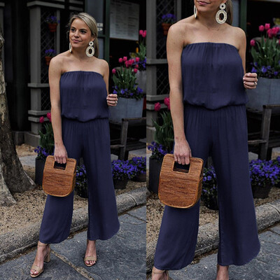 

Starmoon Women Summer Cold Shoulder Sleeveless Rompers Jumpsuit Long Playsuit