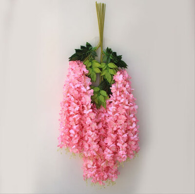 

FUNNYBUNNY Artificial Silk Wisteria Vine Hanging Flower Wedding Decor 6colors