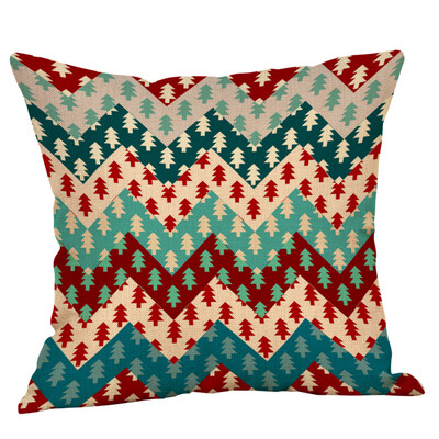 

Tailored Cotton Linen Christmas Tree Zipper Closure Pillow Case Throw Cushion Cover Home