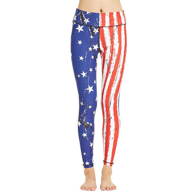 

Tailored Womens High Waist Digital Flag Printing Sports Fitness Casual Yoga Pants
