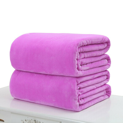 

Small Super Warm Solid Warm Micro Plush Fleece Blanket Throw Rug Sofa Bedding