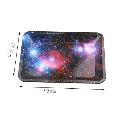 

Starry Sky Tobacco Rolling Tray Storage Plate Discs For Smoke Bob Marley Weed Herb Grinder Cigarette Container Tray