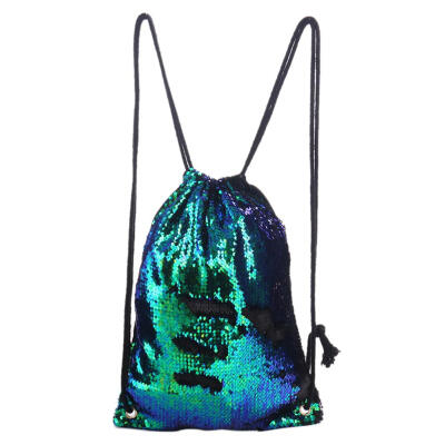 

Sequins Travel Backpacks Casual Women Schoolbags Drawstring Sports Rucksack