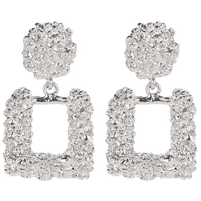 

Fashion Statement Vintage Metal Geometric Trapezoid Summer Earrings Modern Jewelry Punk Ear Studs