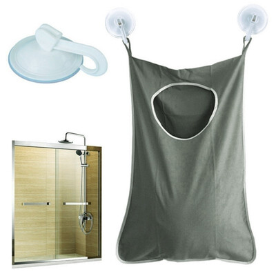 

Laundry Hamper Extra Large Wall Mounted Laundry Organizer Bag Household Door Hanging with Stainless Steel&Suction Cup Hook