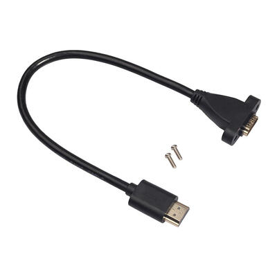 

Gold Plated V14 HDMI Extension Cable Male to Female w Screw Panel Mount