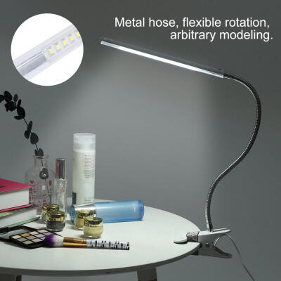 

Greensen Flexible Reading LED Desk Lamp Metal Hose Lamp with Clip USB Interface Table Lamp