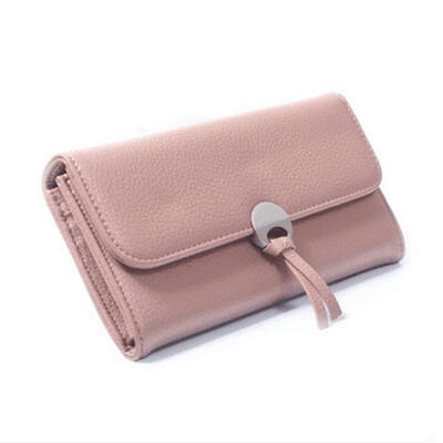 

Simple Style PU Leather Long Wallet For Women Hasp Purse Phone Bag With Card Holder