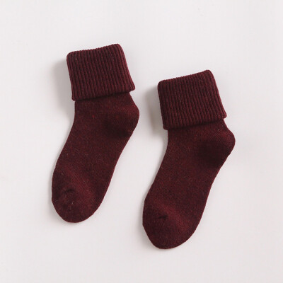 

Winter Thick Wool Solid Color Socks Womens Knit Wool Cashmere Thermal Socks Lady Soft Casual Winter Socks Xmas Gifts