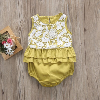 

Newborn Baby Girls Lace Romper Bodysuit Jumpsuit Outfits Sunsuit Clothes 0-24M