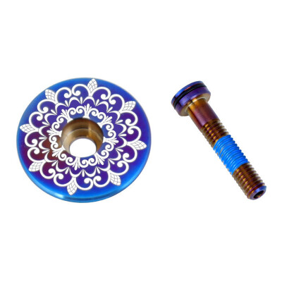 

Bicycle Titanium Alloy Handlebar Stem Bar Cap Bike Fork Headset Screw Thread