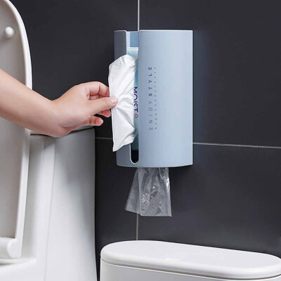 

Gobestart Grocery Plastic Bag Holder Wall Mount Storage Box Dispenser Kitchen Organizer
