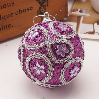 

Siaonvr Christmas Rhinestone Glitter Baubles Ball Xmas Tree Ornament Decoration 8CM