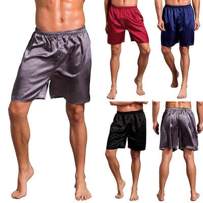 

Sexy Men Sleepwear Underwear Silk Satin Boxers Shorts Nightwear Pyjamas
